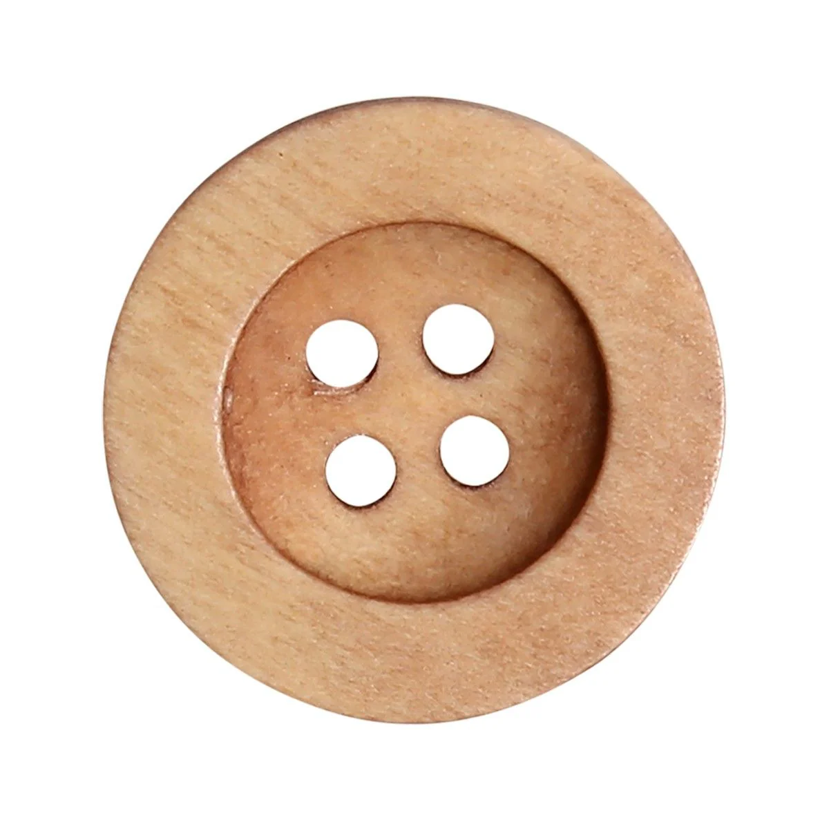 Holzknöpfe - Round Groove - Hell - Image 3