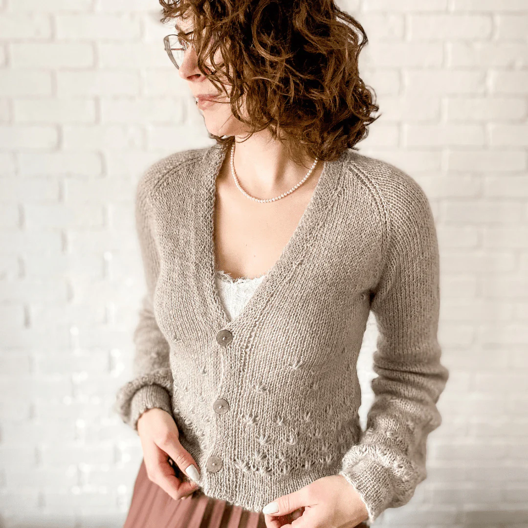 Dandelion Blowing - Strickjacke Mohair Edition