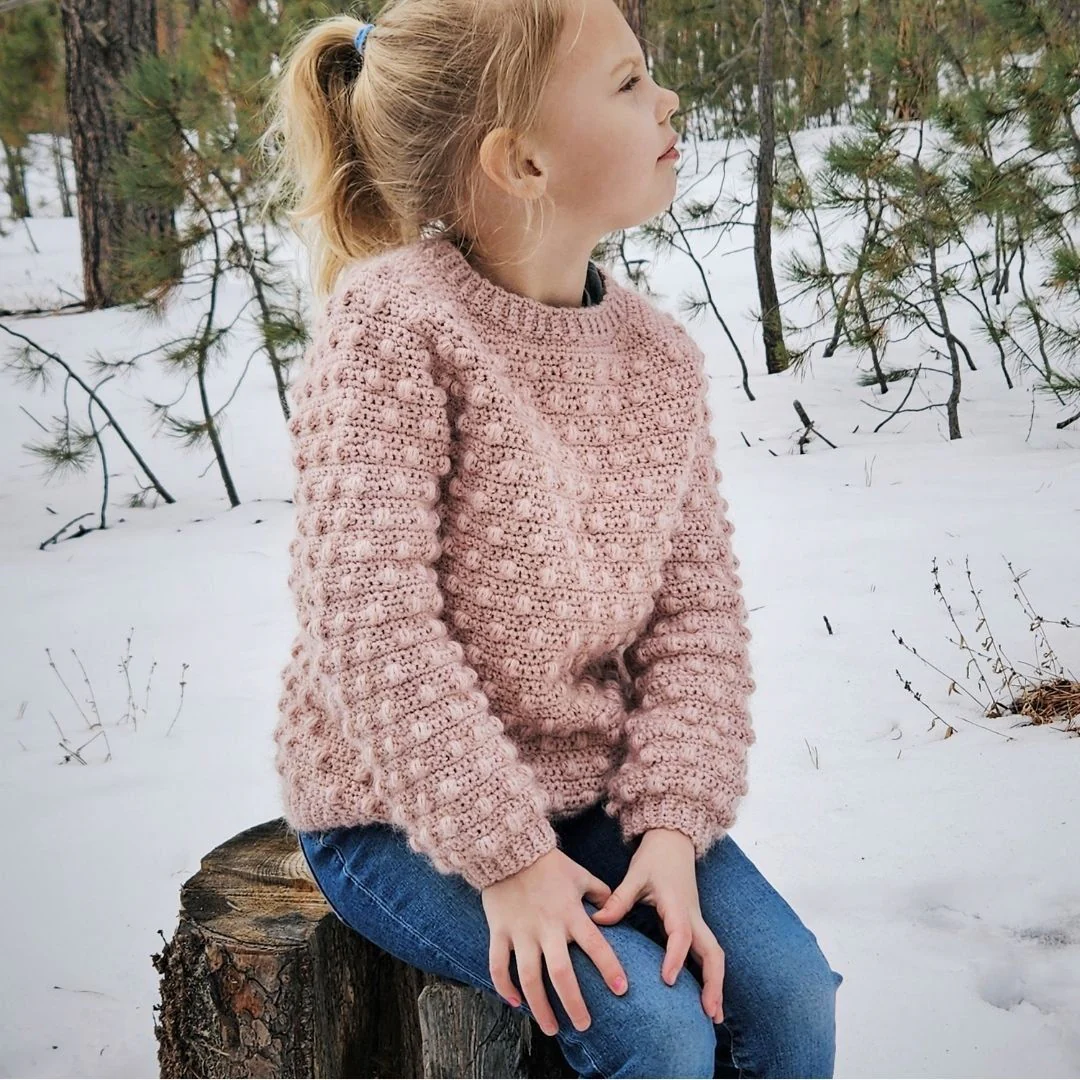 Snuggled in Bobbles - Children’s Sweater - Image 4
