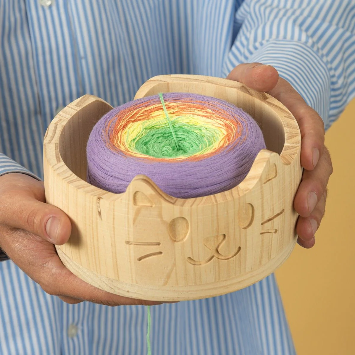 Garnschale aus Holz - Katza - Image 3